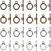 SUPERFINDINGS 120 Sets 4 Colors CCB Plastic Toggle Clasps CCB-FH0001-05-1