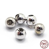 Anti-Tarnish Rhodium Plated 925 Sterling Silver Beads STER-I016-106A-P-4