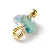Electroplate Glass Charms PALLOY-JF00821-06-5