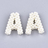 Handmade ABS Plastic Imitation Pearl Woven Beads FIND-T039-18-3