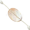 Natural Sea Shell Oval Pendant Decoration HJEW-JM02947-4