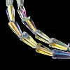 Transparent Electroplate Glass Beads Strands EGLA-H107-02A-AB01-3