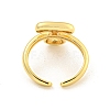Brass Letter Open Cuff Rings for Women RJEW-G313-01T-G-3