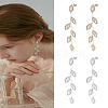 2 Pairs 2 Colors Brass Stud Earrings EJEW-LP0001-84-1