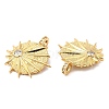 Brass Micro Pave Cubic Zirconia Pendants X-KK-P236-03G-2