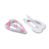 10Pcs 5 Colors Tartan Pattern Epoxy Resin Snap Hair Clip PHAR-P009-01E-4
