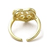 Rack Plating Brass with Clear Cubic Zirconia Cuff Rings RJEW-G308-01E-G-3