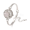 Rotating Sun Natural & Synthetic Gemstone Link Bracelets GG-CBA0251-11P-6