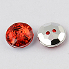 2-Hole Taiwan Acrylic Rhinestone Flat Round Buttons BUTT-F015-18mm-03-2