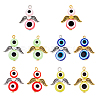 SUPERFINDINGS 5 Sets Evil Eye Resin Bead Pendants FIND-FH0009-10-1