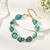 Dyed Natural Magnesite Nuggets Beaded Bracelets for Women BJEW-JB14252-1