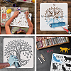 Plastic Reusable Drawing Painting Stencils Templates DIY-WH0172-537-4
