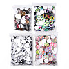 Mixed Pattern Half Round/Dome Printed Glass Cabochons GLAA-T029-16C-1