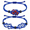 Adjustable Braided Nylon Cord Macrame Pouch Bracelet Making AJEW-SW00013-09-1