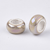 Electroplate Porcelain Beads PORC-T003-01-12-2