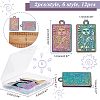 12Pcs 6 Style Rack Plating Rainbow Color Alloy Pendants FIND-CA0004-52-2
