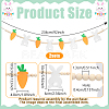 2Pcs Felt Rabbit Carrot & Wood Beads Hanging Banners DIY-WR0005-47-2