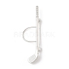 Golf Club Alloy Cubic Zirconia Brooches JEWB-M050-01P-02-1