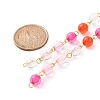 Handmade Rainbow Color Transparent Acrylic Bead Chains AJEW-JB01140-01-3