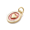 Brass Enamel Pendants KK-P338-38B-G-2