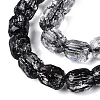 Transparent Crackle Glass Beads Strands GLAA-Q108-04A-01-3