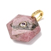 Natural Rhodonite Faceted Pendants G-B188-03G-06-2