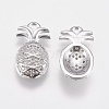 Brass Micro Pave Cubic Zirconia Charms KK-A144-056P-2