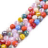 Electroplate Glass Beads Strands EGLA-Q125-012B-01-1