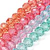 Transparent Painted Glass Beads Strands DGLA-A034-T8mm-A11-2