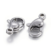 Non-Tarnish 304 Stainless Steel Lobster Claw Clasps X-STAS-F182-01P-E-1