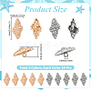 40Pcs 2 Colors 1-Hole Alloy Shank Buttons BUTT-CY0001-28A-2