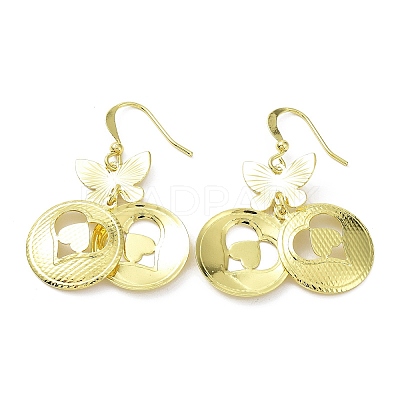 Rack Plating Brass Dnagle Earrings KK-C029-06G-1
