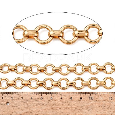 304 Stainless Steel Ring Link Chains CHS-G044-01G-1