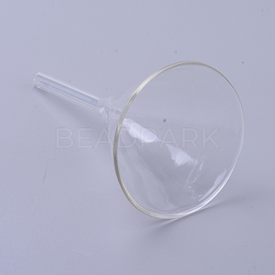 Transparent Glass Funnel Hopper AJEW-WH0104-45D-1