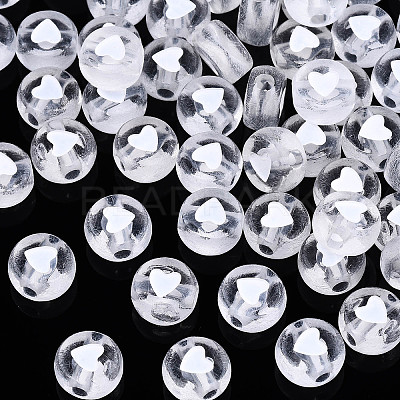 Transparent Clear Acrylic Beads X-TACR-T008-03-1