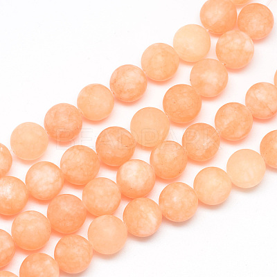 Natural White Jade Bead Strands X-G-R297-8mm-44-1