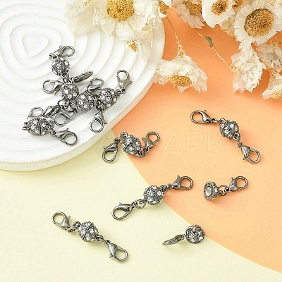1Pc Alloy Crystal Rhinestone Magnetic Clasps ALRI-YW0001-11B-1