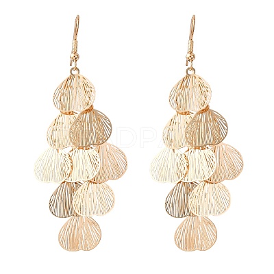 430 Stainless Steel Heart Dangle Earrings EJEW-A137-09KCG-1