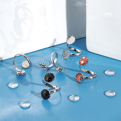 DIY Blank Dome Ring Making Kit DIY-UN0004-56-1