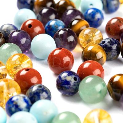 100 Pcs 7 Colors Chakra Yoga Healing Stone Kits G-LS0001-04-1