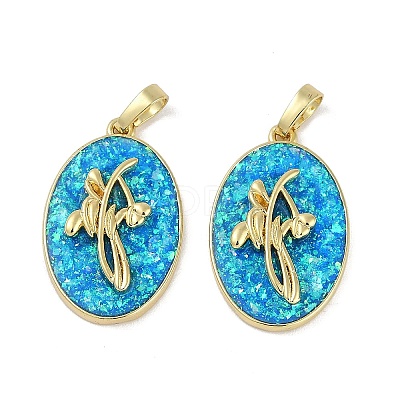 Rack Plating Brass Pendants KK-U032-91G-04-1
