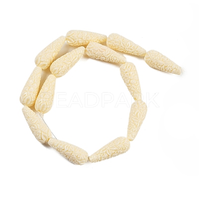 Synthetic Coral Carved Beads Strands X-CORA-C003-09-1