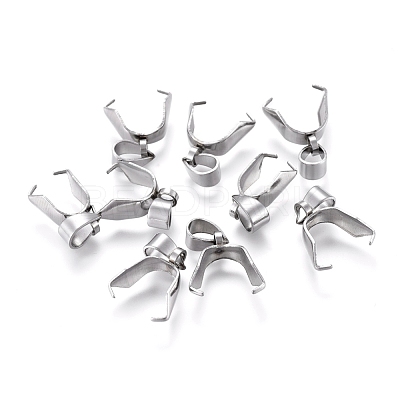 Tarnish Resistant 304 Stainless Steel Ice Pick Pinch Bails X-STAS-Q182-01-1