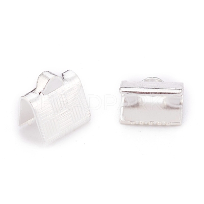 304 Stainless Steel Ribbon Crimp Ends STAS-P249-30S-1