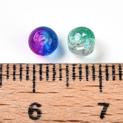 Baking Paint Transparent Crackle Glass Beads DGLA-Q018-4mm-M01-1