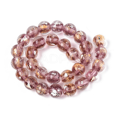 Handmade Gold & Silver Foil Glass Beads FOIL-N030-03A-01B-1