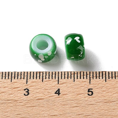Spray Painted ABS Plastic European Beads KY-G033-01A-08-1