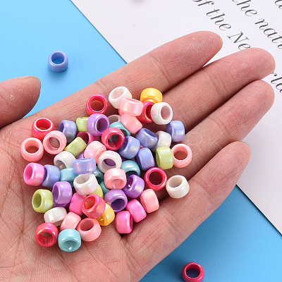 Opaque Acrylic European Beads TACR-S153-41I-1