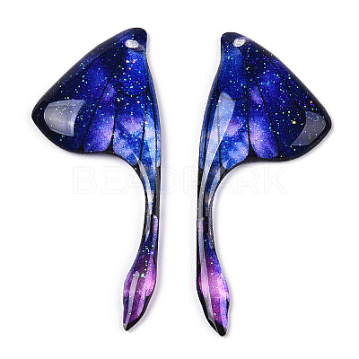 Epoxy Resin Wing Pendants RESI-TAC0021-96E-1