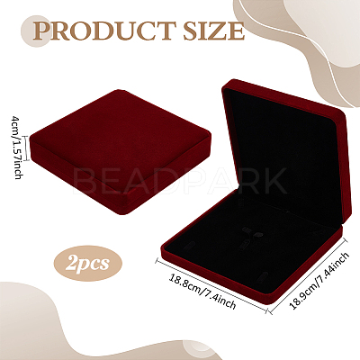 Square Velvet Jewelry Gift Boxes CON-WH0089-113A-1